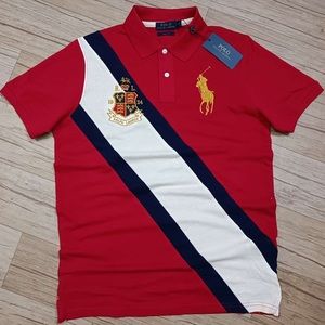 men polo size l color red